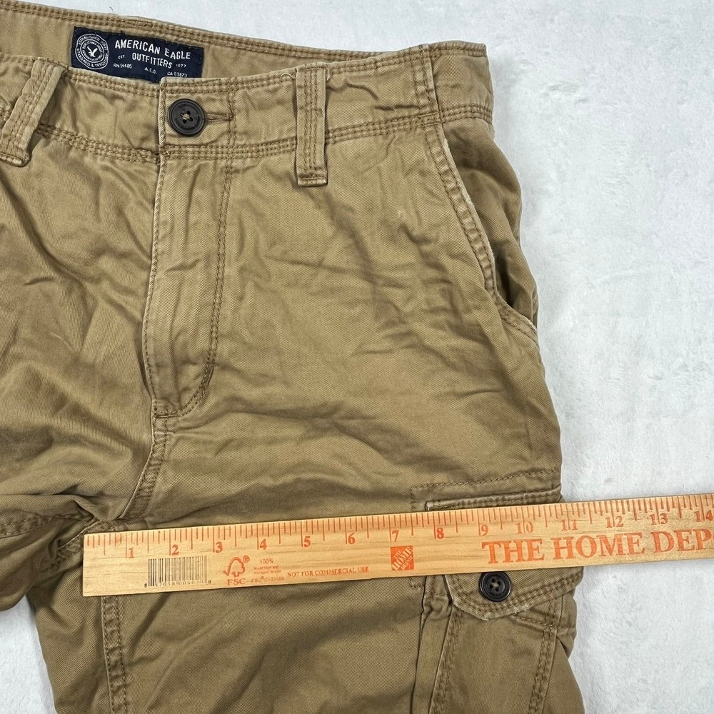 American Eagle Classic Fit Cargo Shorts Mens 32 Khaki Tan Cotton Utility 10" - Picture 14 of 14